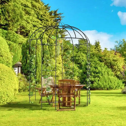 Sturdy Metal Garden Arch Arbor, Pavilion Trellis, Birdcage Gazebo