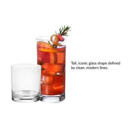 12 Piece Clear Drinkware Set Cooler Glasses