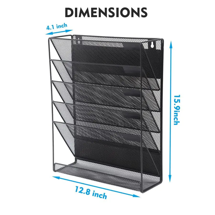 Standing or Magnetic File Organizer Mesh 6 Tier