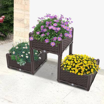 Planter Raised Beds Elevated Garden Box with Drainage Plug