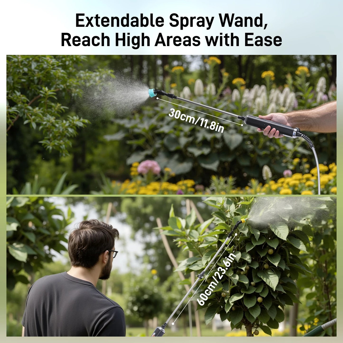 2.1 Gallon Electric Garden Sprayer with Adjustable Shoulder Strap