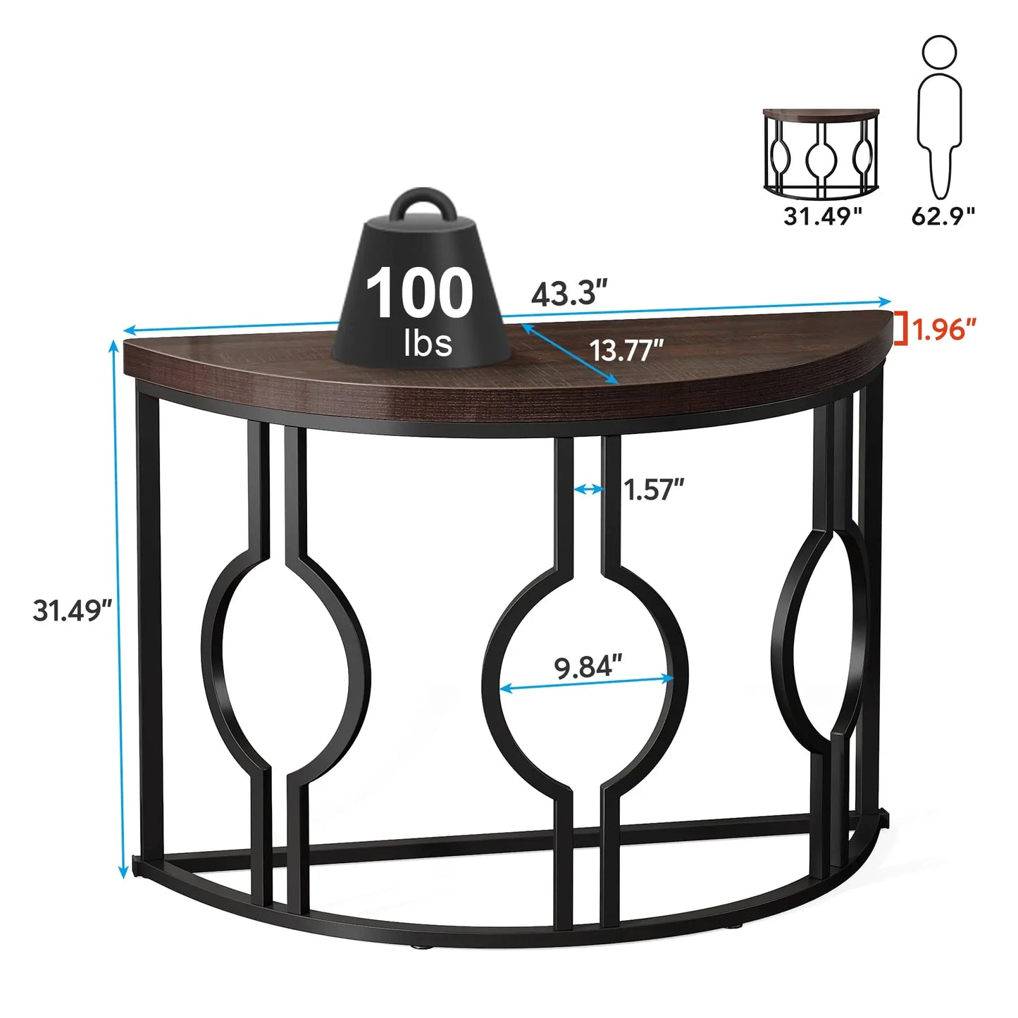 Half Moon Accent Table