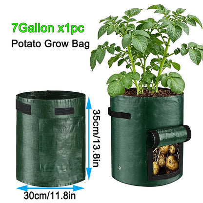 7 Gallon Grow Bags for Vegetables Plants with Handles