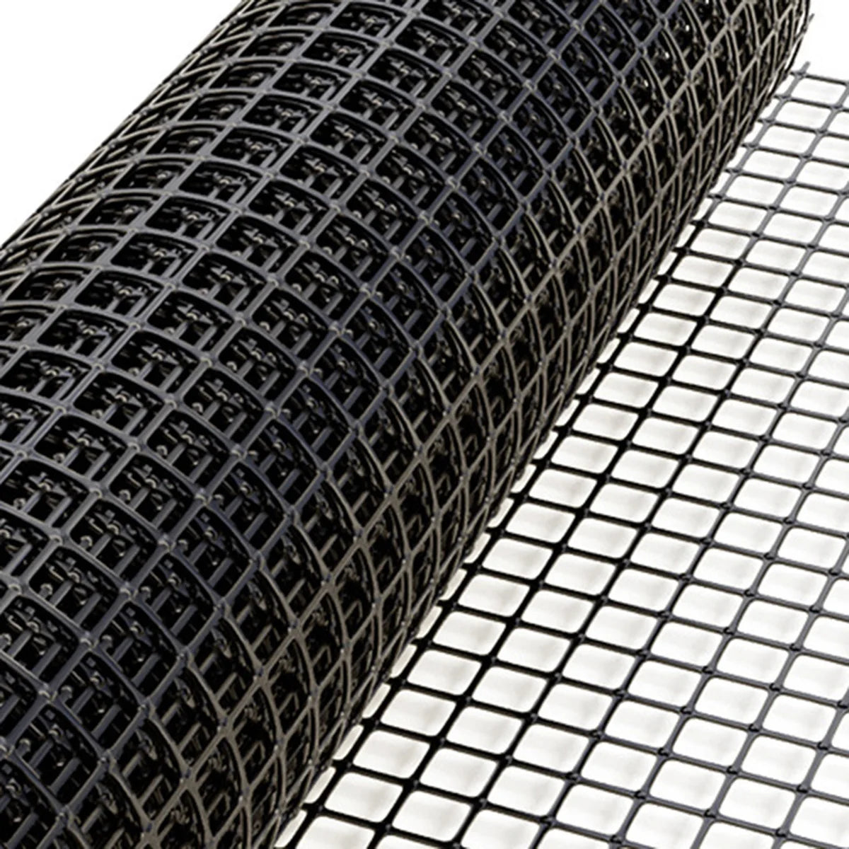 Fence Net Lattice Mesh Black Plastic With 20pcs Zip Ties