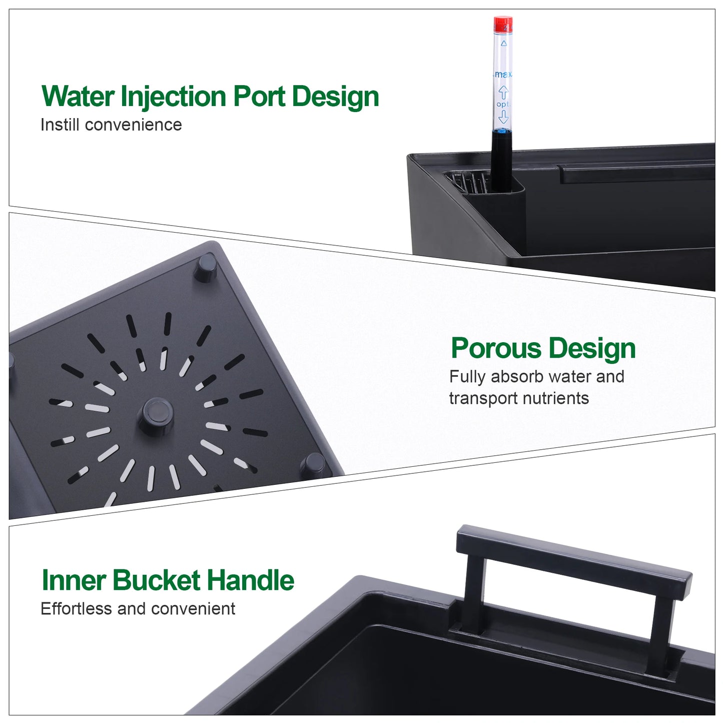 2pcs High Planters Pots for Indoor/Outdoor Use