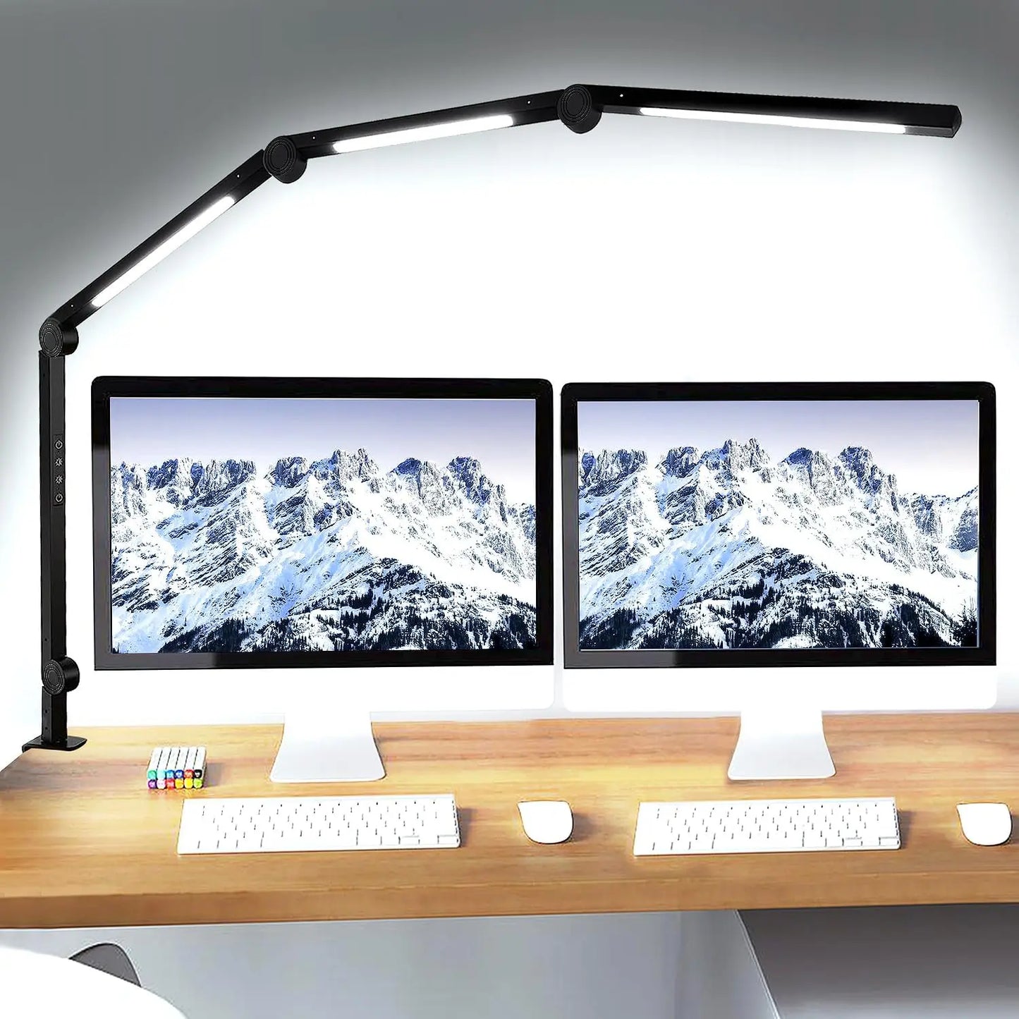 Clamp on LED Desk Lamp 3 light sources