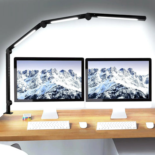 Clamp on LED Desk Lamp 3 light sources