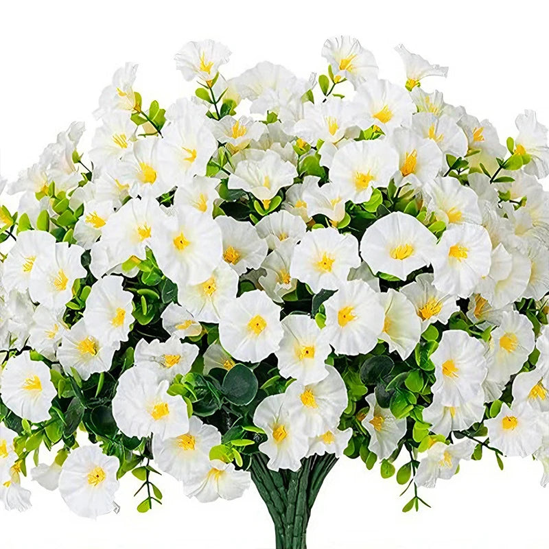 4 Bundles Silk Morning Glory Flower Outdoor Decoration