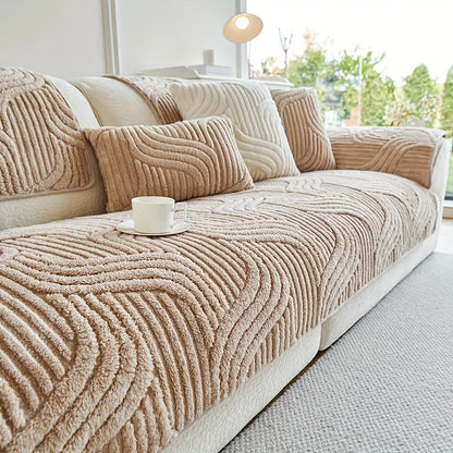 Plush Non-Slip Sofa Cushion Cover - Luxury Pet-Proof