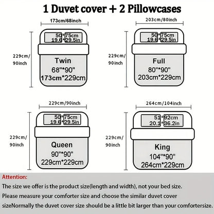 3pcs Digital Print Quilt Set Cool Technology