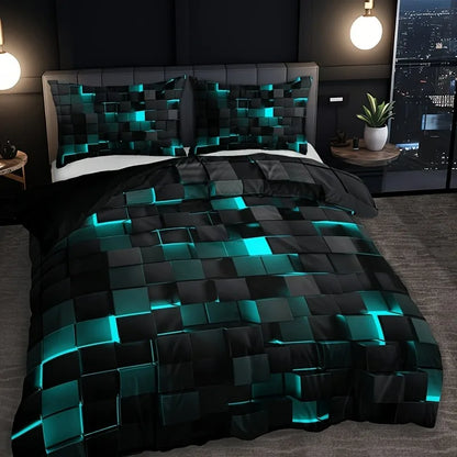 3pcs Digital Print Quilt Set Cool Technology