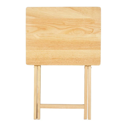 Folding TV Tray Portable Lightweight Solid Rubberwood