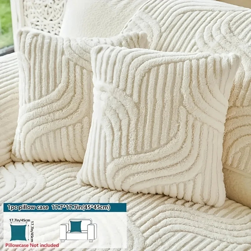 Plush Non-Slip Sofa Cushion Cover - Luxury Pet-Proof