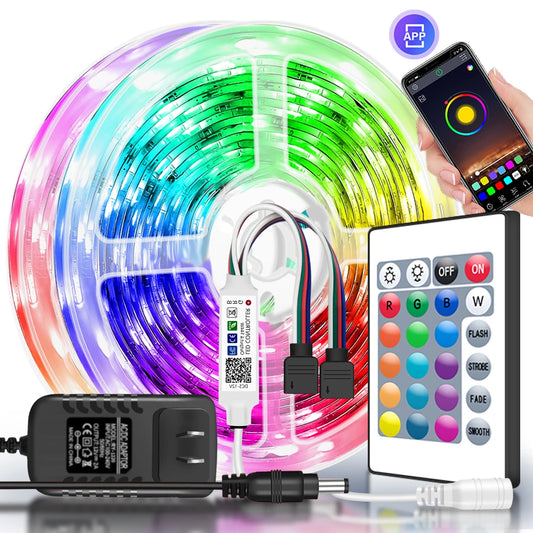 Color Changing LED Strip Lights with Music Syncing option.