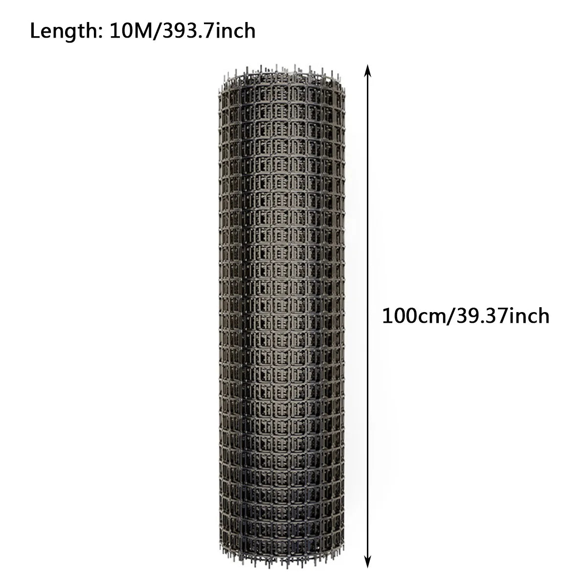 Fence Net Lattice Mesh Black Plastic With 20pcs Zip Ties