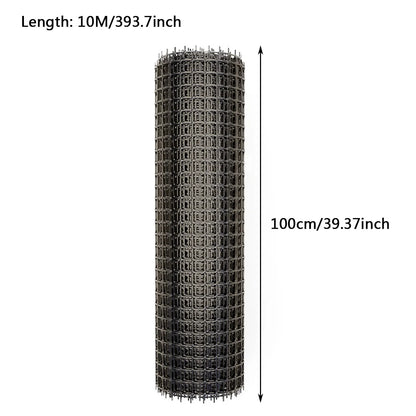 Fence Net Lattice Mesh Black Plastic With 20pcs Zip Ties