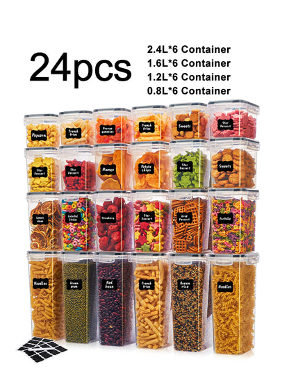 24pcs moisture-proof food storage containers