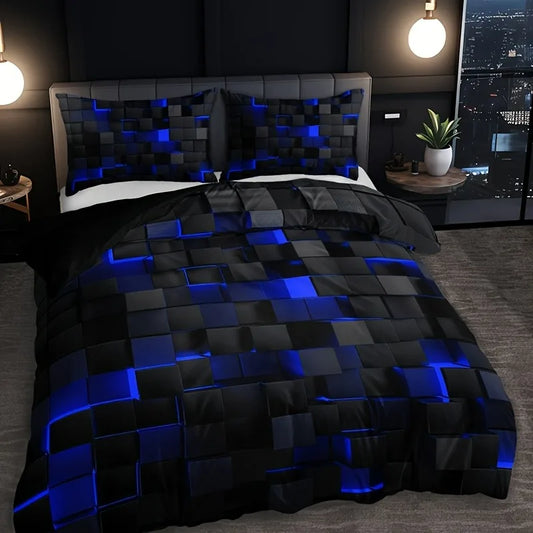 3pcs Digital Print Quilt Set Cool Technology
