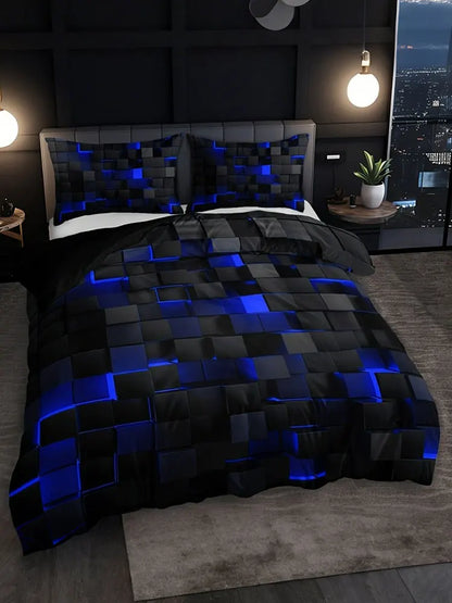 3pcs Digital Print Quilt Set Cool Technology