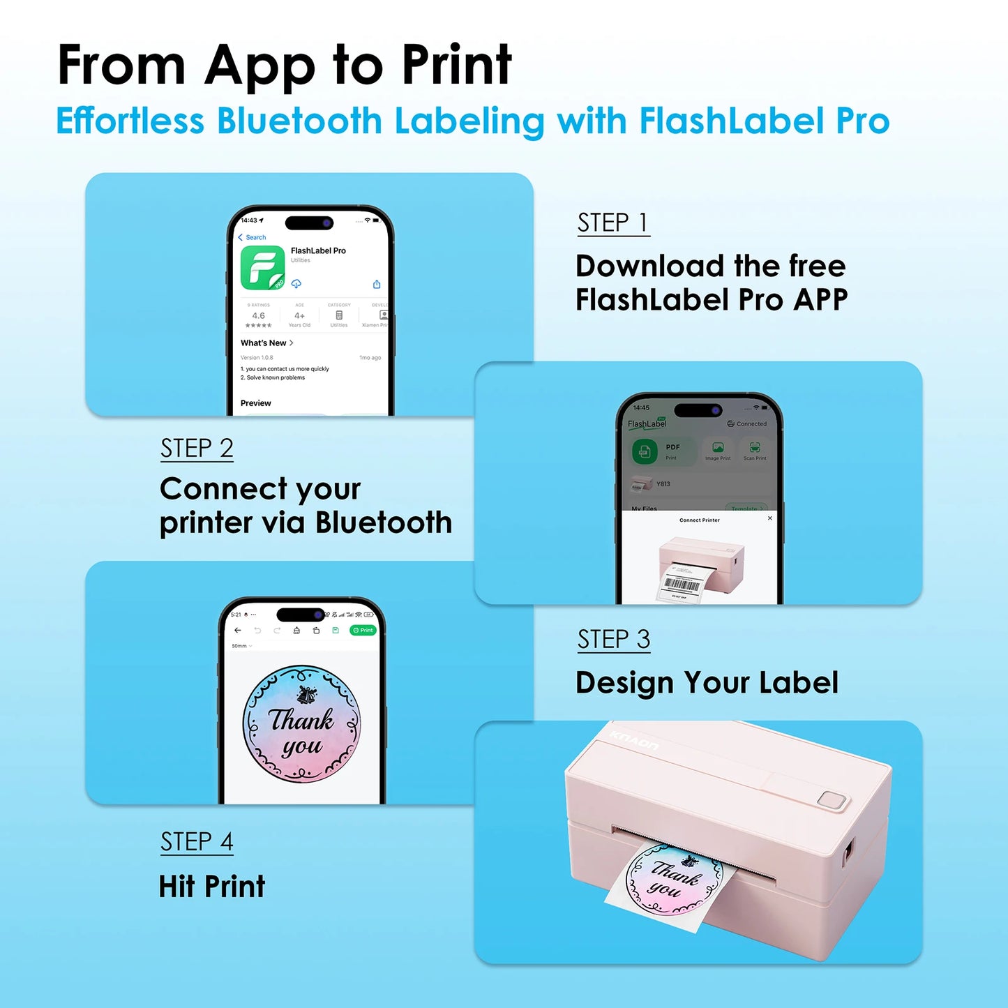 Thermal Label Printer -4x6 Shipping Label Printer