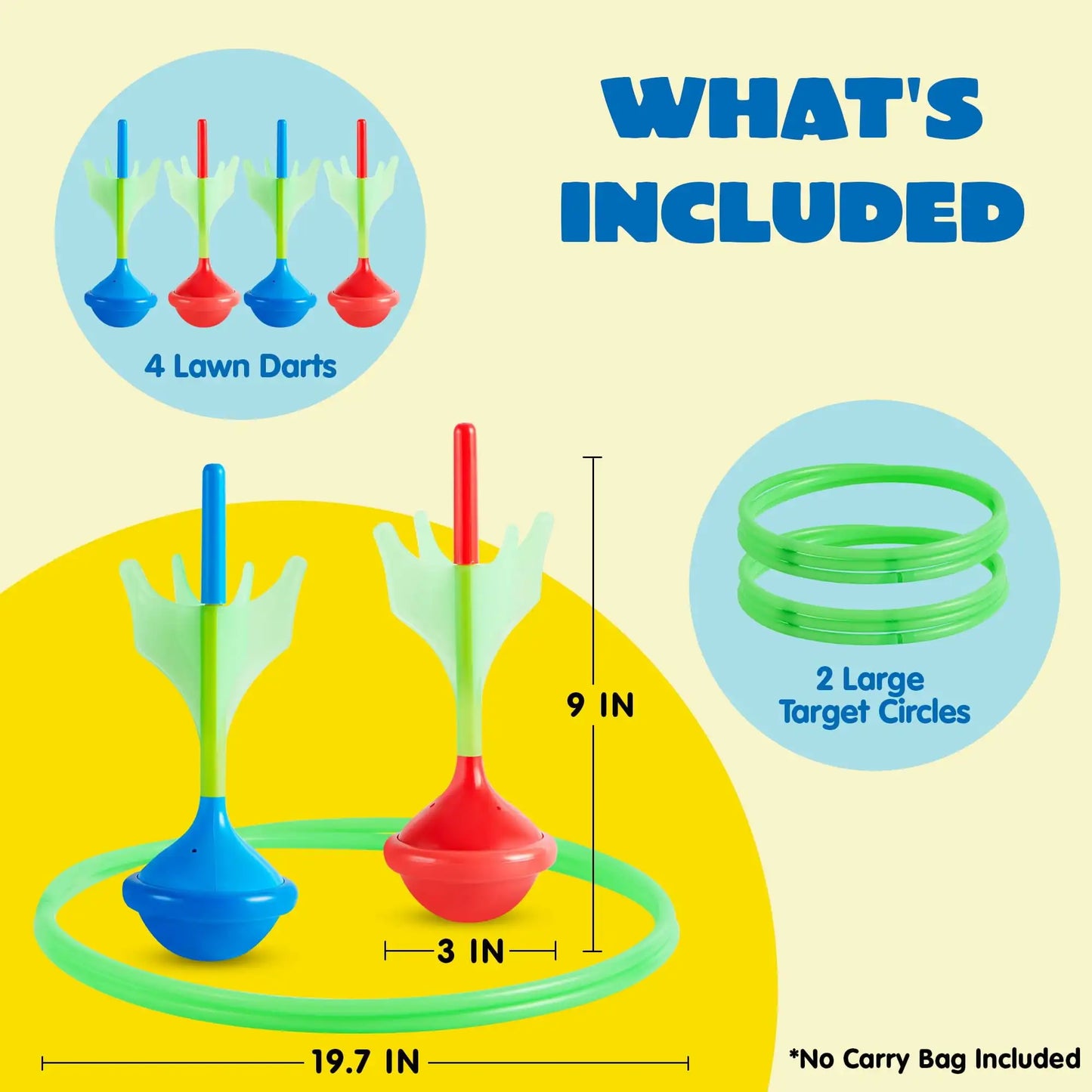 6Pcs Glow in The Dark Lawn Darts Game