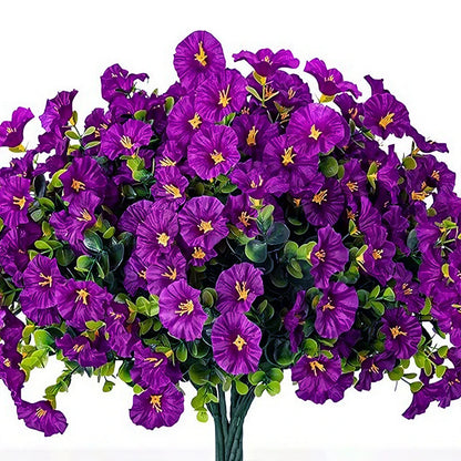 4 Bundles Silk Morning Glory Flower Outdoor Decoration