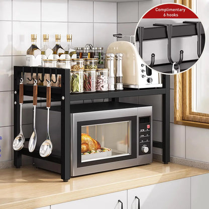 1pc Expandable 42-64cm Microwave Shelf Organizer.