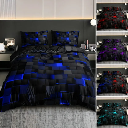 3pcs Digital Print Quilt Set Cool Technology