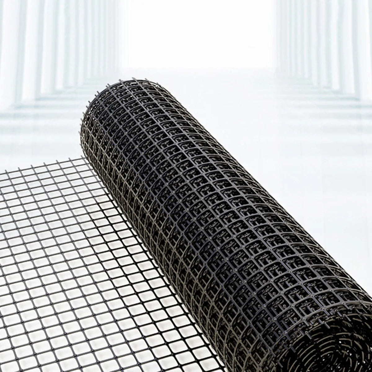 Fence Net Lattice Mesh Black Plastic With 20pcs Zip Ties