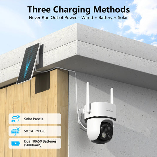 Surveillance Dual Lens Wifi Camera Outdoor