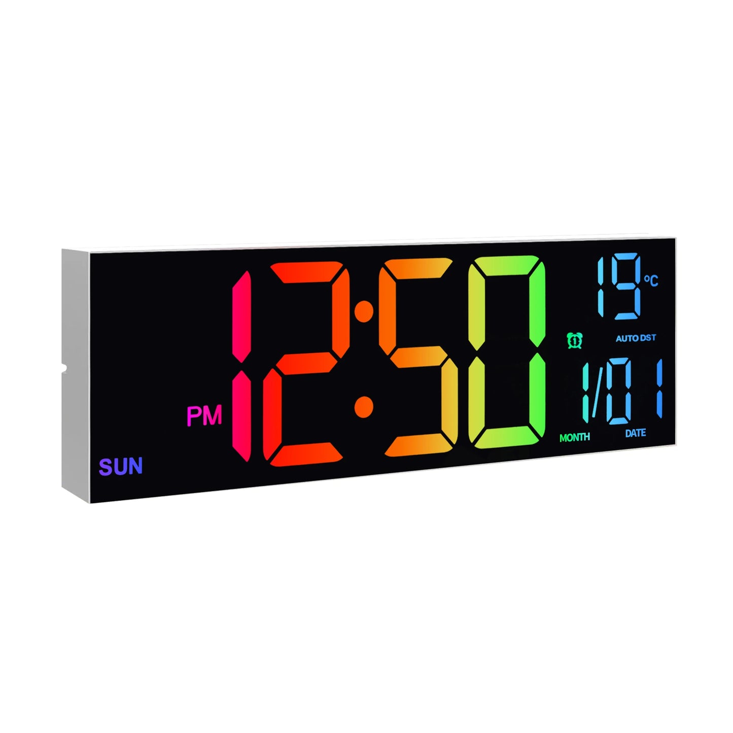 Large Digital Wall Clock, Big LED Display with Remote