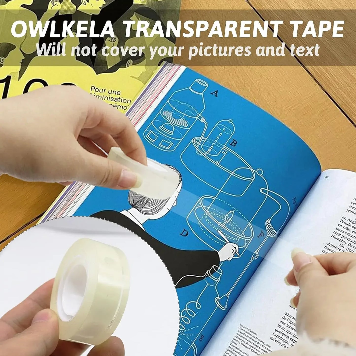 Clear Tape 6 Rolls Dispenser Refills