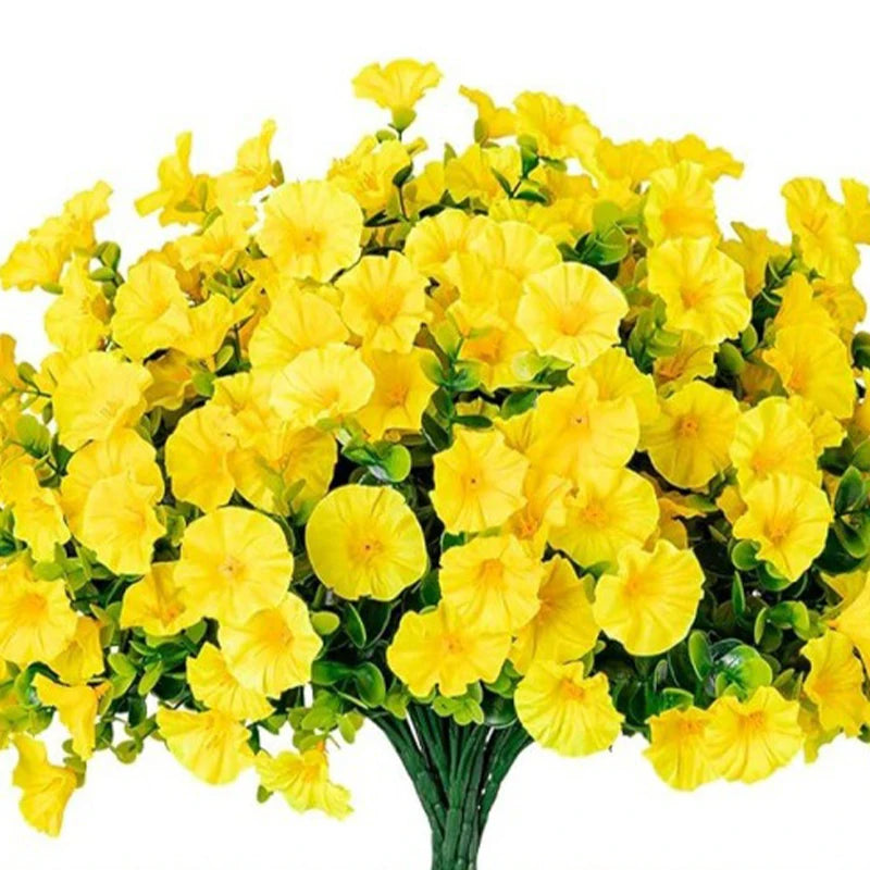 4 Bundles Silk Morning Glory Flower Outdoor Decoration