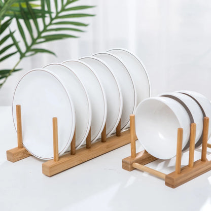 Wooden Kitchen Dish Drain Rack/ Book File Holder