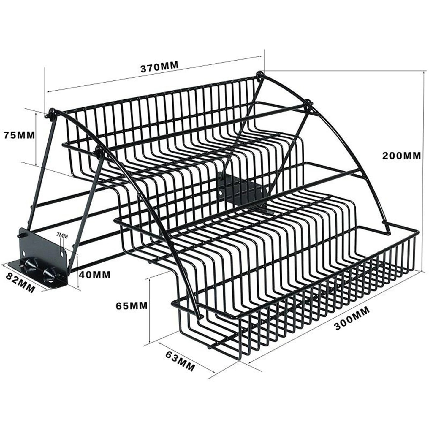 3 Tier Spice Rack Organizer Metal Storage Shelf Stand