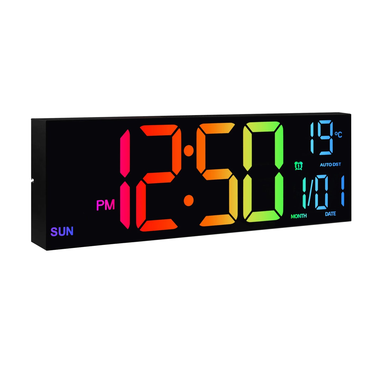 Large Digital Wall Clock, Big LED Display with Remote