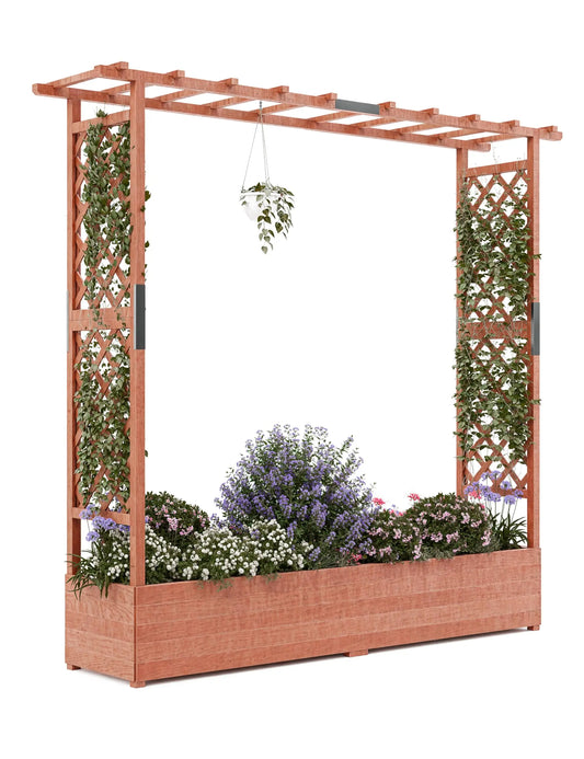Freestanding Planter Box for Climbing Plants Vines Blossoms