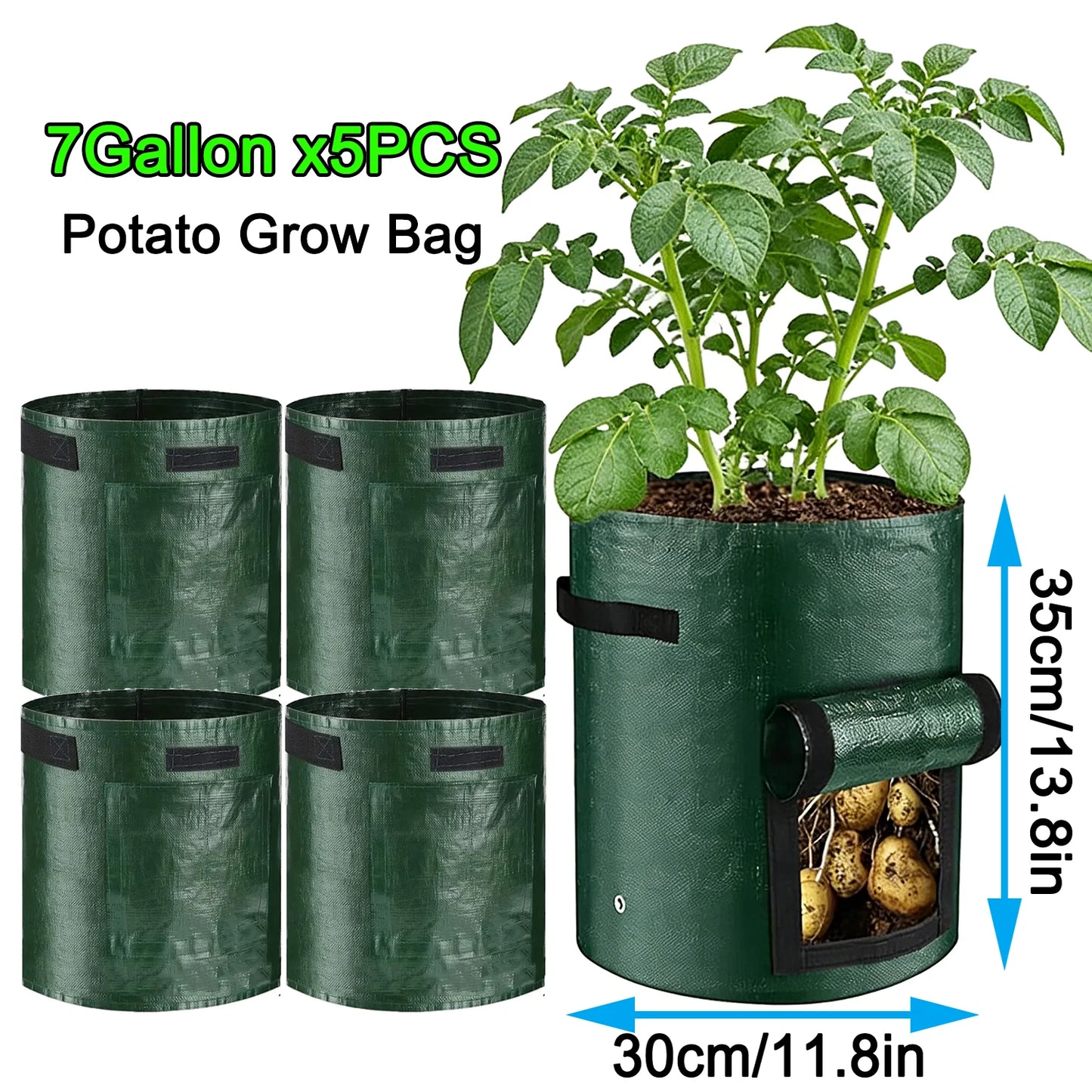 7 Gallon Grow Bags for Vegetables Plants with Handles