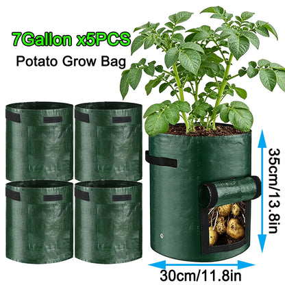 7 Gallon Grow Bags for Vegetables Plants with Handles