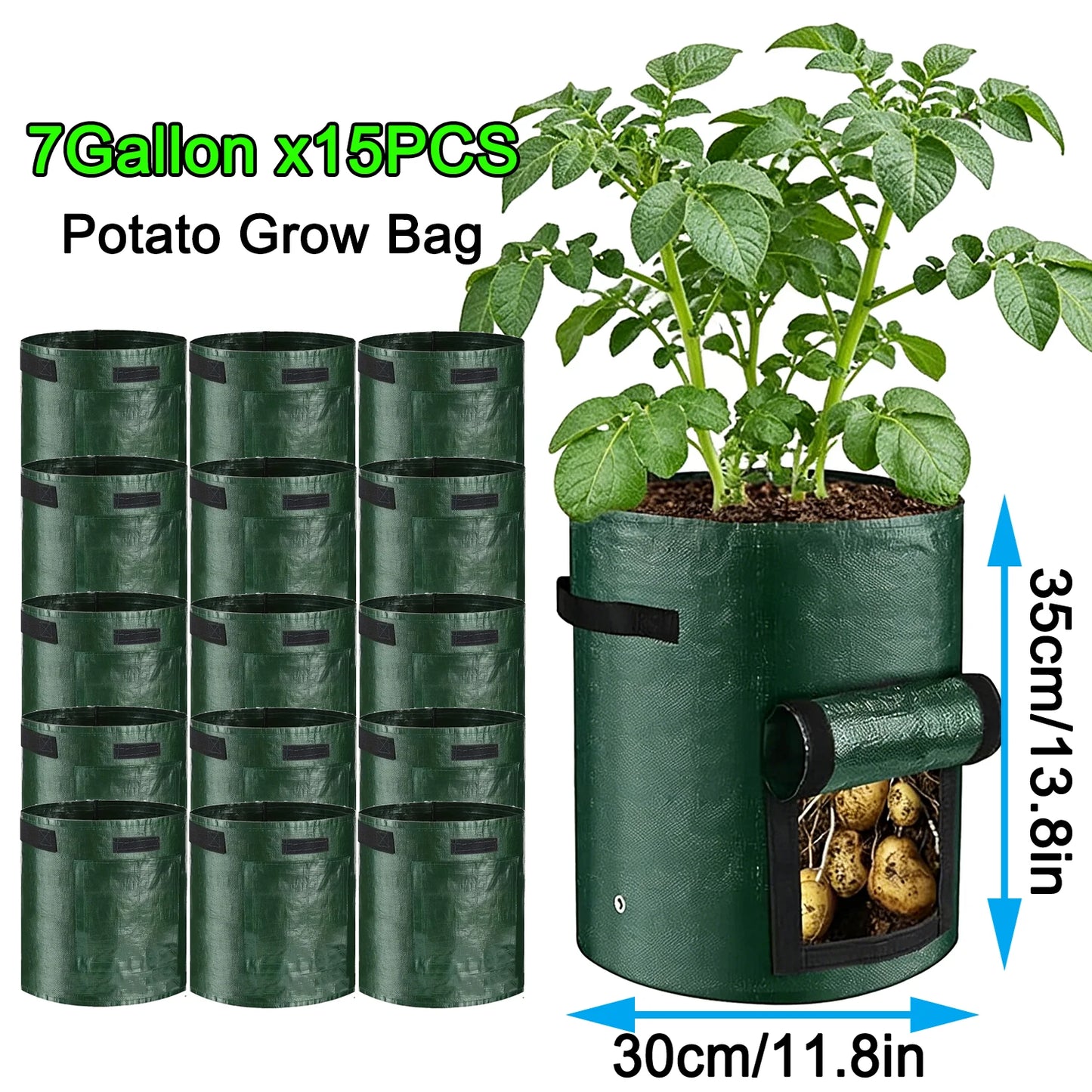 7 Gallon Grow Bags for Vegetables Plants with Handles