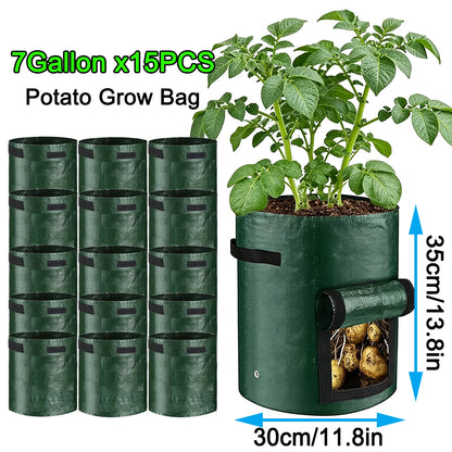 7 Gallon Grow Bags for Vegetables Plants with Handles