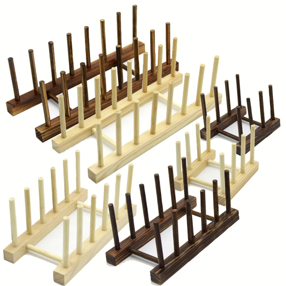 Wooden Kitchen Dish Drain Rack/ Book File Holder