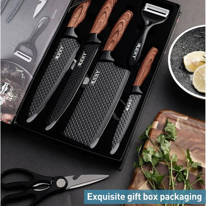 Six Piece Stainless Steel Kitchen Knife Set