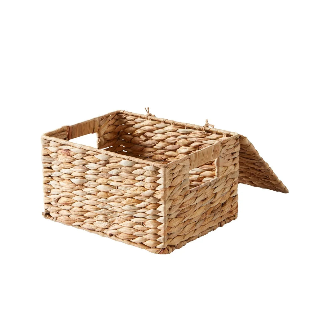 Handmade Woven Basket with Lid