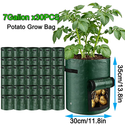 7 Gallon Grow Bags for Vegetables Plants with Handles