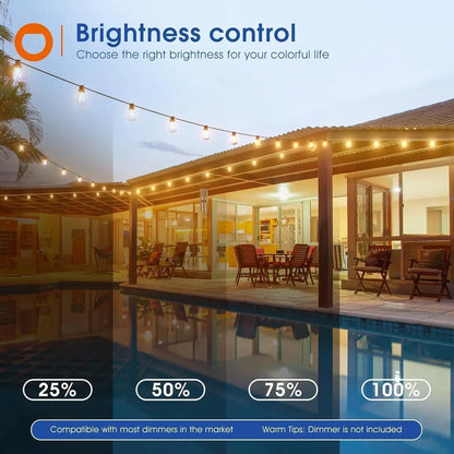 LED Outdoor String Lights with Length Options