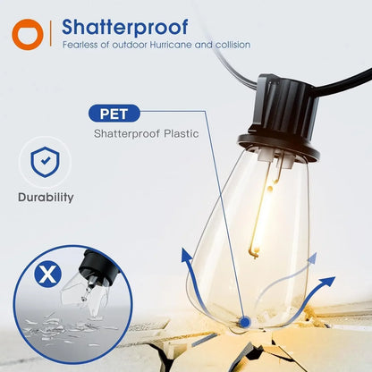 LED Outdoor String Lights with Length Options