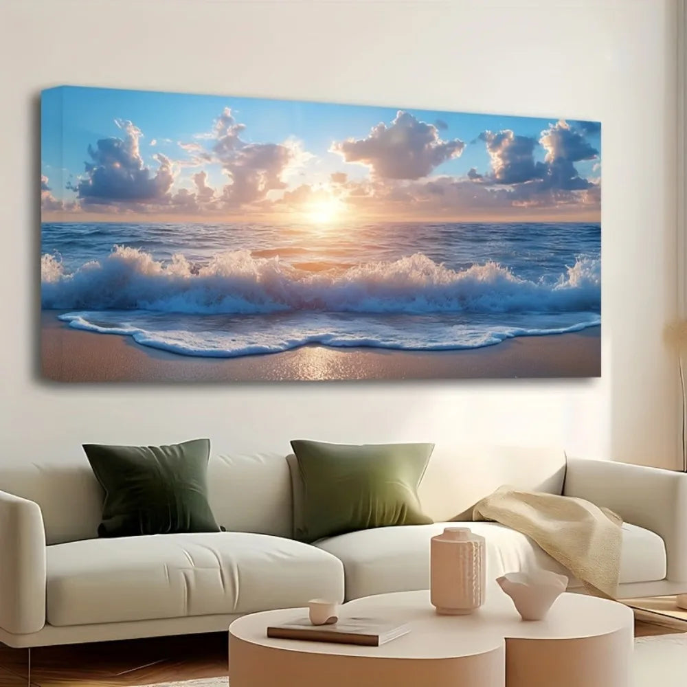 Dawn Sky Ocean Beach Wall Hanging