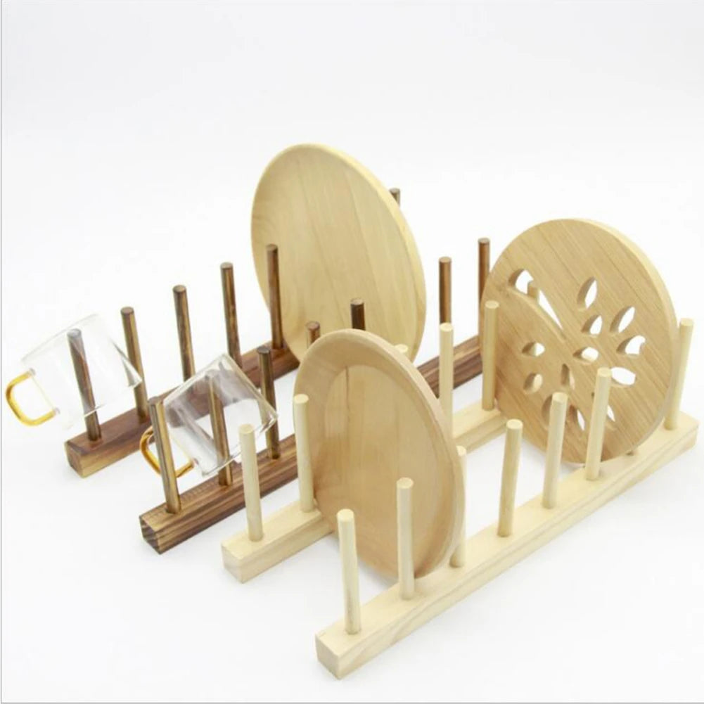 Wooden Kitchen Dish Drain Rack/ Book File Holder