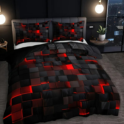 3pcs Digital Print Quilt Set Cool Technology